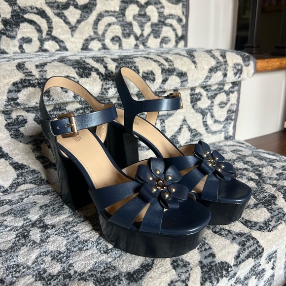 MICHAEL Michael Kors Shoes - Michael Kors Tara Platform Sandal in Navy